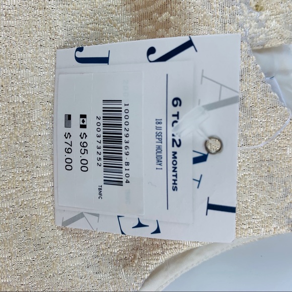 NWT JANIE AND JACK GOLD METALLIC W/ FAUX FUR 6-12M - Picture 8 of 8